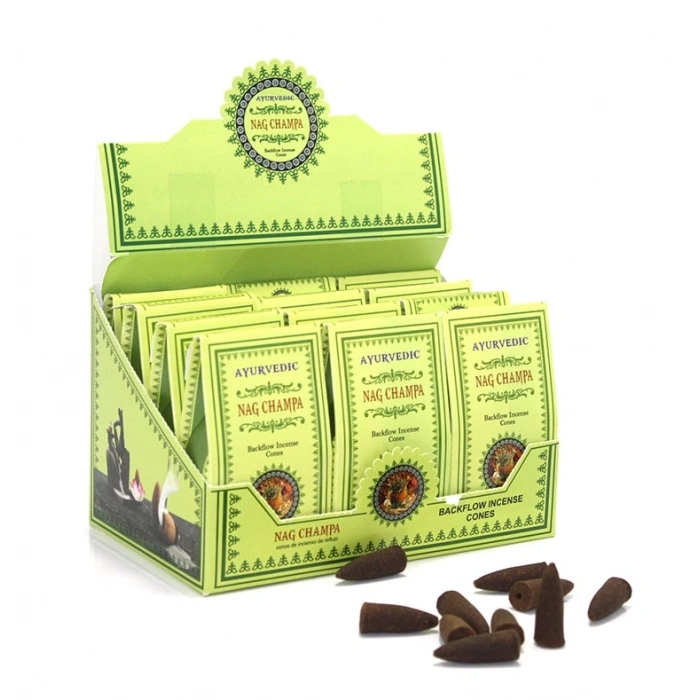 Ayurvedic Konik ( Geri Akış ) Tütsü Nag Champa Aromalı Konik Nagchampa