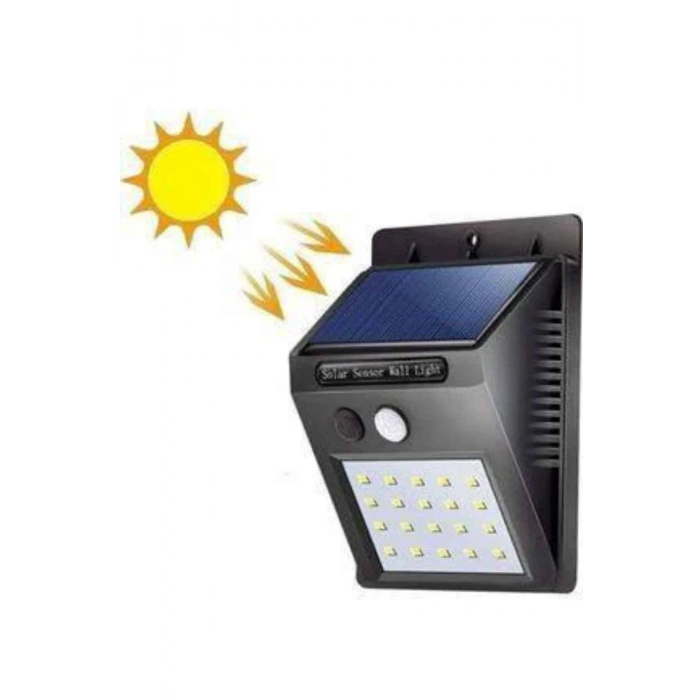 Bahçe Aydınlatması Güneş Enerjili Led Işık Lamba Sensörlü Dekoratif Yeni Nesil