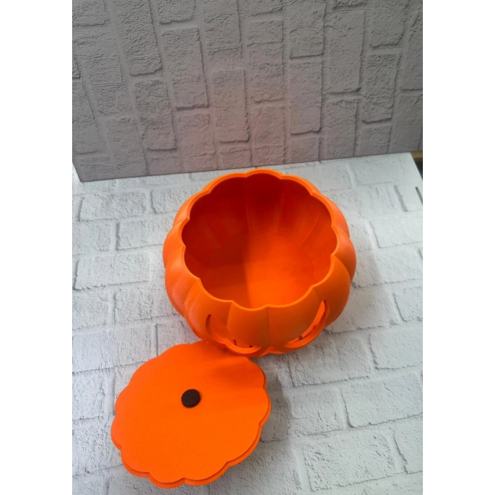 Balkabağı Tasarım Kapaklı Dekoratif Kase