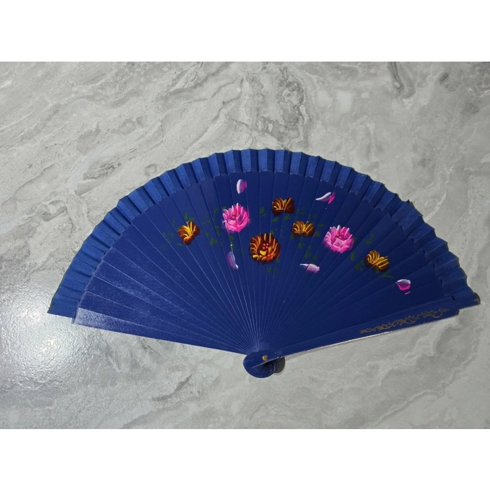 Bambu Çift Taraflı Yelpaze Karışık Renkler 12li Paket