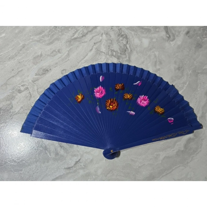 Bambu Çift Taraflı Yelpaze Karışık Renkler 12li Paket