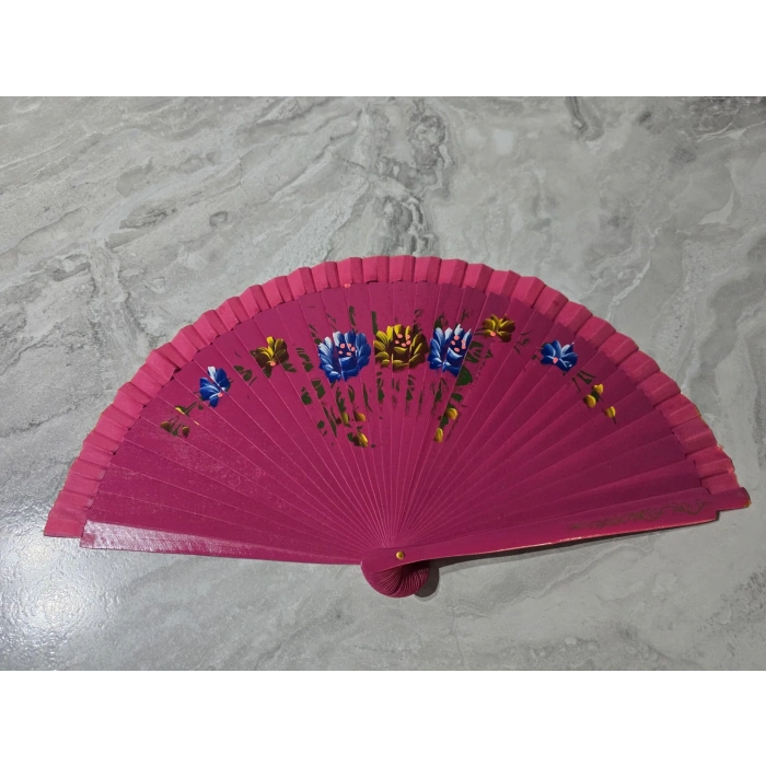 Bambu Çift Taraflı Yelpaze Karışık Renkler 12li Paket