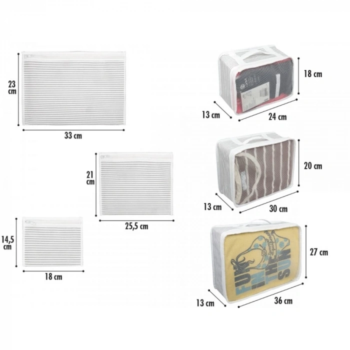 Bavul İçi Organizer Seti - Yatak Odası Organizer Set - Makyaj Organizer Mini Hurçlar (6 Parça)