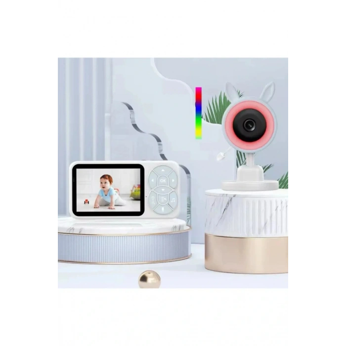 Bebek Kamerası Kumandalı Monitörlü Konuşma Özellikli Işıklı Gece Görüslü Hatırlatıcılı Kamera