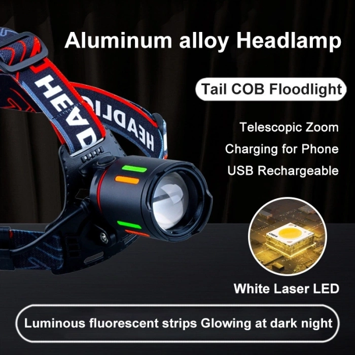 Bedotech Bd-62 10w Tg Led Alüminyum Alaşımlı Zoomlu Type-c Şarjlı Kafa Feneri