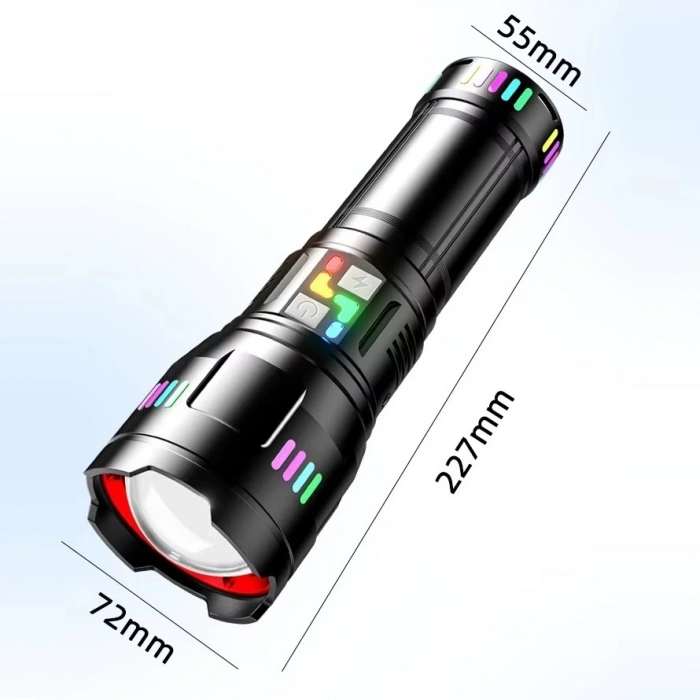 Bedotech Bd-g01 30w Tg Led Alüminyum Alaşımlı Zoomlu Type-c Şarjlı El Feneri