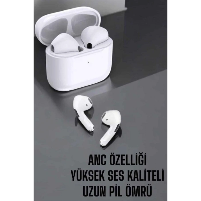 Beyaz Yeni Nesil Pro Bluetooth Kulaklık Yüksek Ses Kaliteli Anc Özelliği