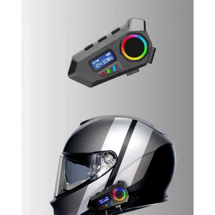 Bluetooth 5.4  İnterkom Ip65 Toz Ve Su Geçirmez Led Göstergeli