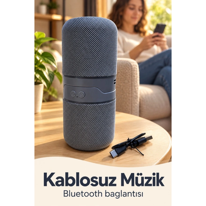 Bluetooth Hoparlör İki Parçalı Gövde Ve Tws Stereo Eşleştirme