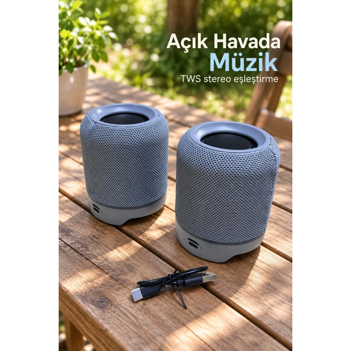 Bluetooth Hoparlör İki Parçalı Gövde Ve Tws Stereo Eşleştirme