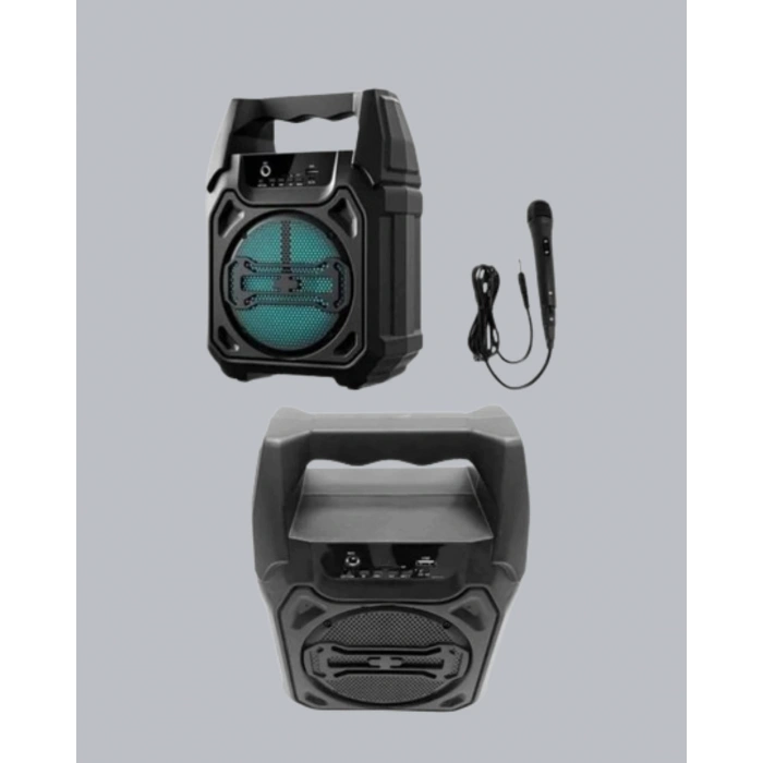 Bluetooth Hoparlör Mikrofonlu Taşınabilir Ses Sistemi Fm Radyo, Usb, Sd Kart Ve Tws Özellikli