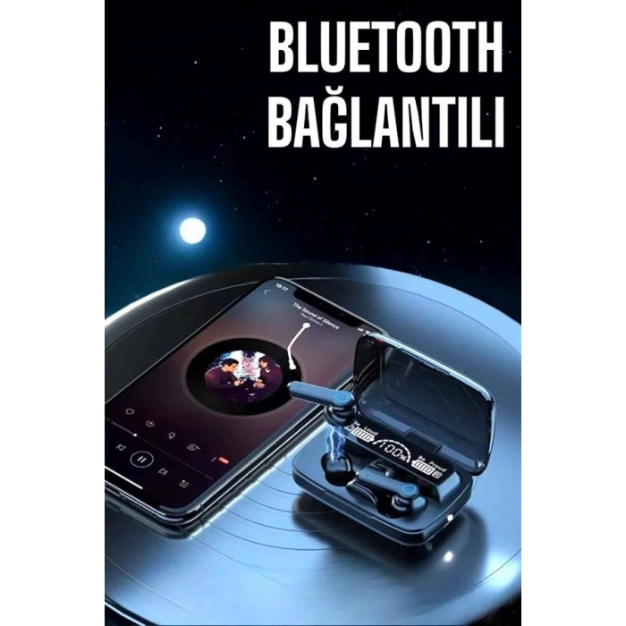 Bluetooth Kulaklık Powerbankli Dijital Göstergeli Dokunmatik Kontrol