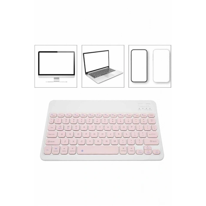 Bluetooth Şarj Edilebilir Mini Q Klavye Kablosuz Taşınabilir