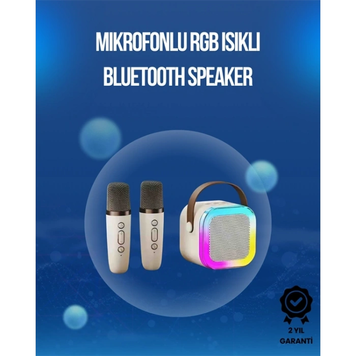 Bluetooth, Usb Ve Aux Girişli Çok Fonksiyonlu Karaoke Hoparlör