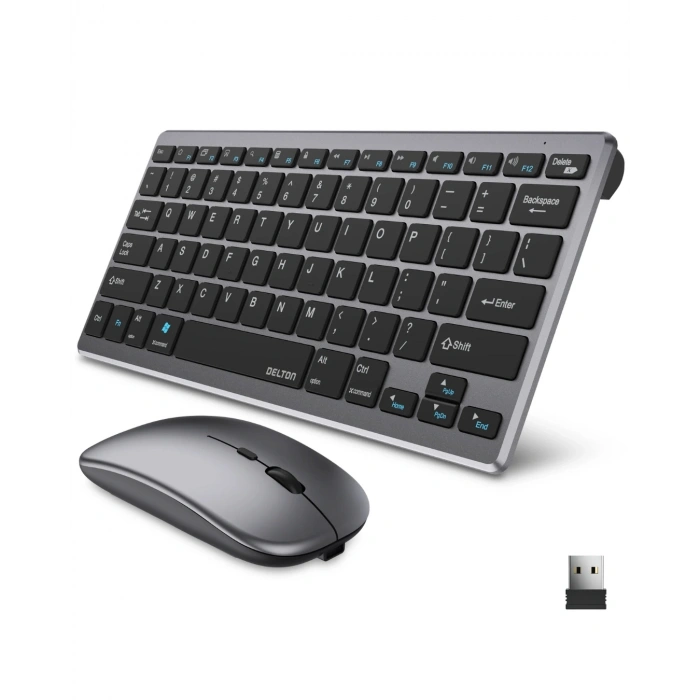 Bluetooth Ve 2.4g Destekli Kablosuz Klavye Mouse Seti Şarj Edilebilir