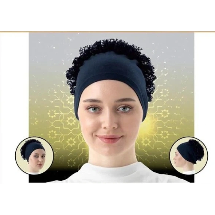 Bone  Dikişli Fırfırlı Bone Bandana (5Li Paket) (599)