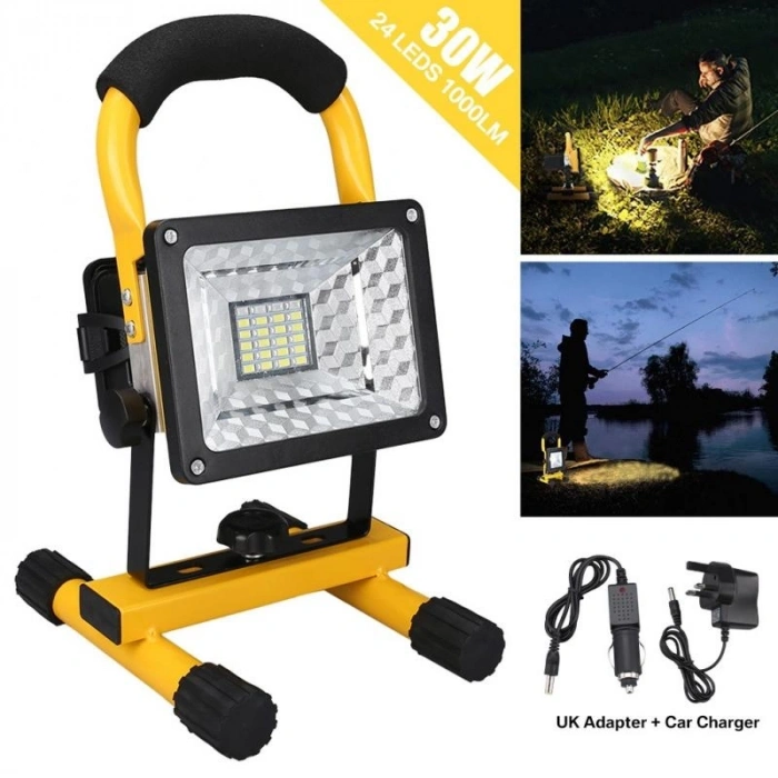 Br P30 Ip65 Waterproof 20led 30w Taşınabilir Şarjlı Led Projektör