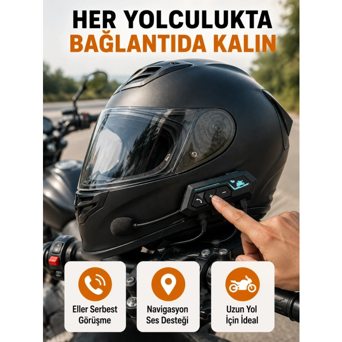 Bt22 Kask Bluetooth Kulaklık 5.0 – Suya Dayanıklı, Gürültü Önleyici, Uzun Pil Ömürlü Yeni Nesil