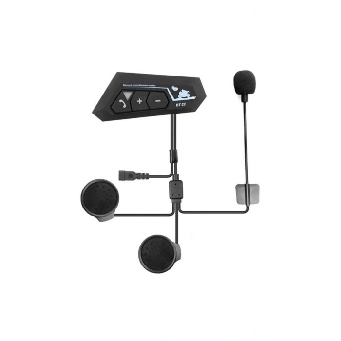Bt22 Kask Kulaklık Bluetooth Motosiklet Kulaklık 5.0 Bluetooth Interkom Motorsiklet Kulaklık
