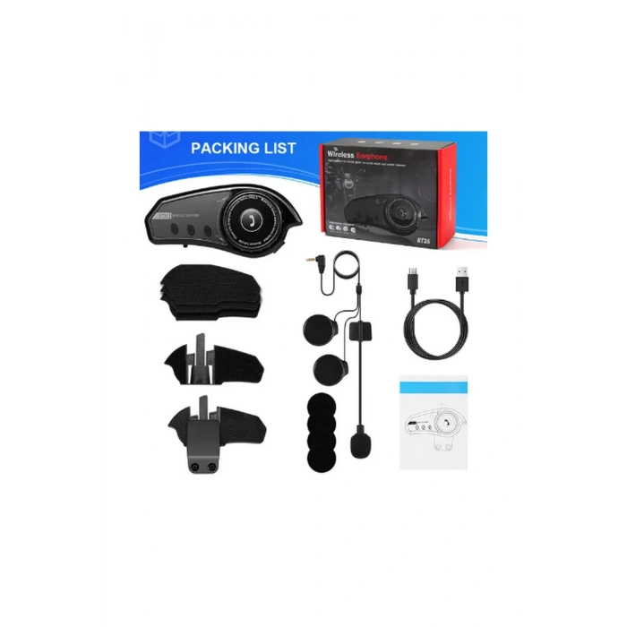 Bt35 Kask Kulaklık Bluetooth 5.0 Motosiklet Interkom Su Geçirmez Kablosuz Kulaklık