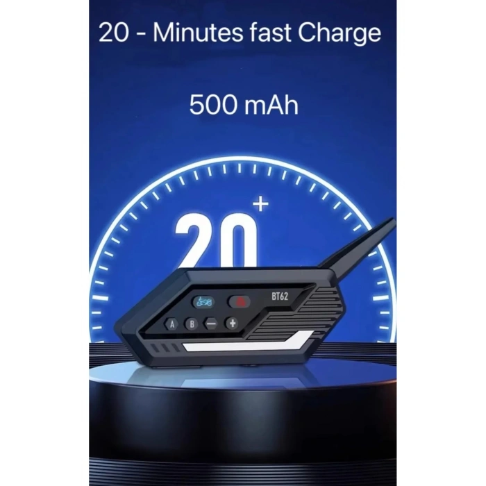 Bt62 Motosiklet Kask Kulaklığı Bluetooth Intercom 2 Intercom Bağlantılı