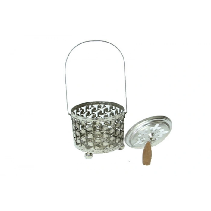 Buhurdanlık Metal Asmalı Gümüş