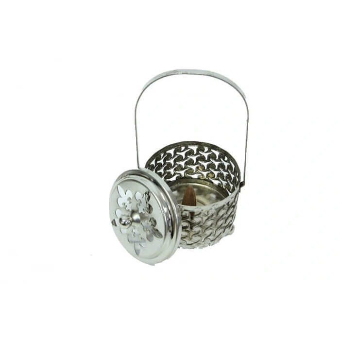 Buhurdanlık Metal Asmalı Gümüş