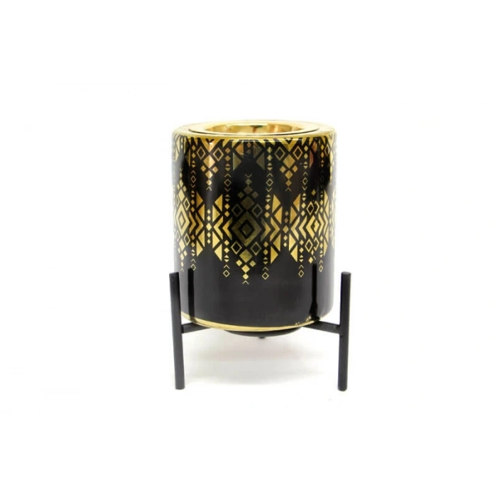 Buhurdanlık Metal Ayaklı Altın Dekorlu