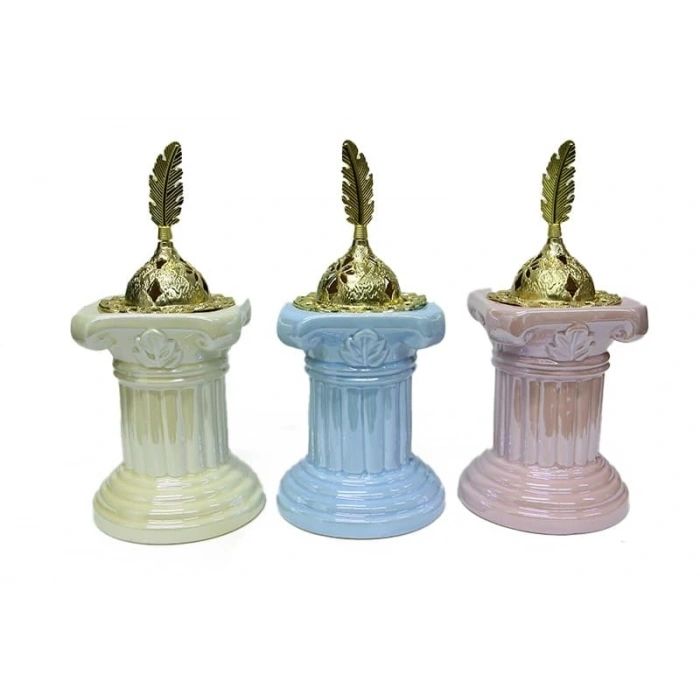 Buhurdanlık Seramik Altın Kapak Dekorlu