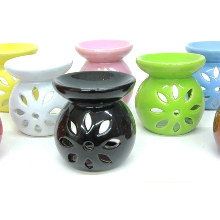 Buhurdanlık Seramik Çiçek Desenli