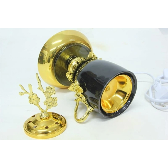 Buhurdanlık Seramik Elektrikli Altın Dekorlu Kapak Ve Ayak