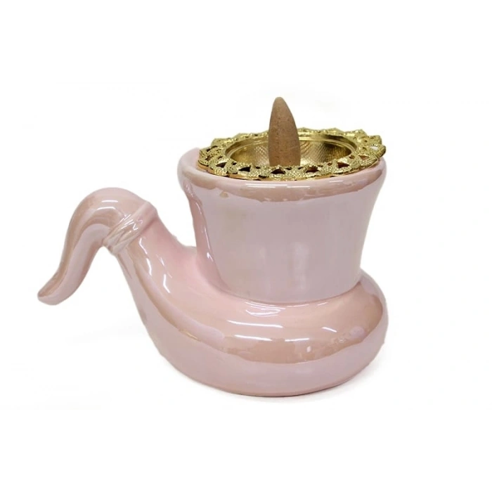 Buhurdanlık Seramik Puro Model  Altın Kapak Dekorlu