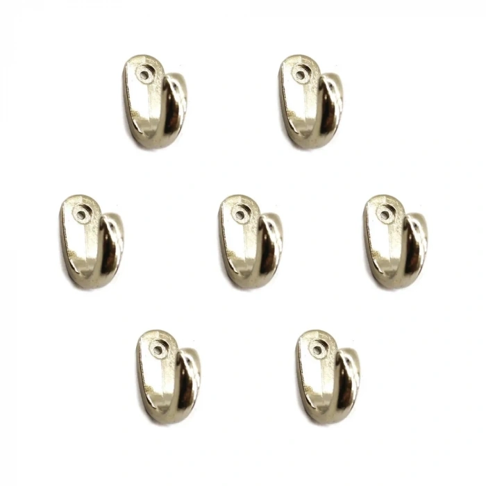 Büyük Tekli Fincan Askı, Dekor Askısı - Nikel, 100 Adet, 12x23x30 Mm