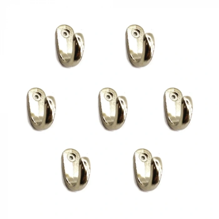 Büyük Tekli Fincan Askı, Dekor Askısı - Nikel, 100 Adet, 12x23x30 Mm