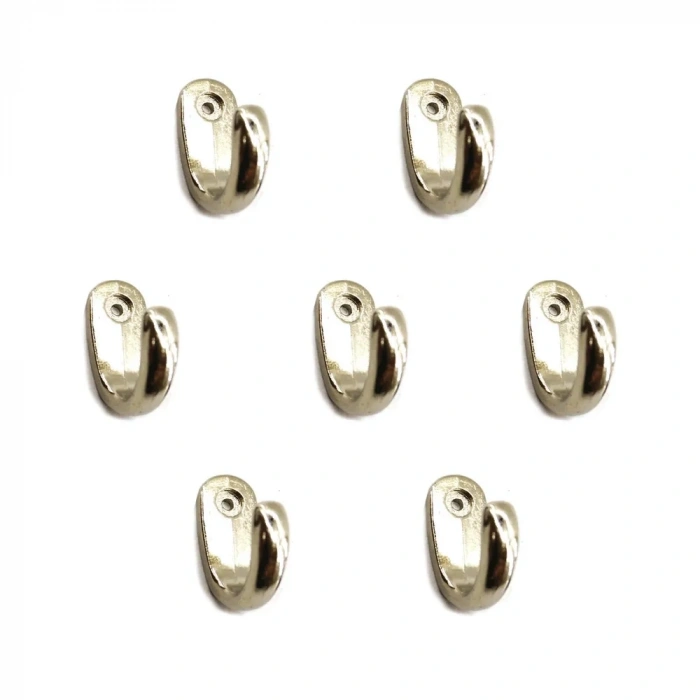 Büyük Tekli Fincan Askı, Dekor Askısı - Nikel, 12x23x30 Mm