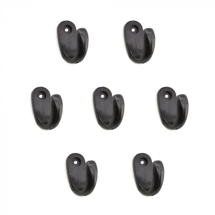 Büyük Tekli Fincan Askı, Dekor Askısı - Siyah, 100 Adet, 12x23x30 Mm