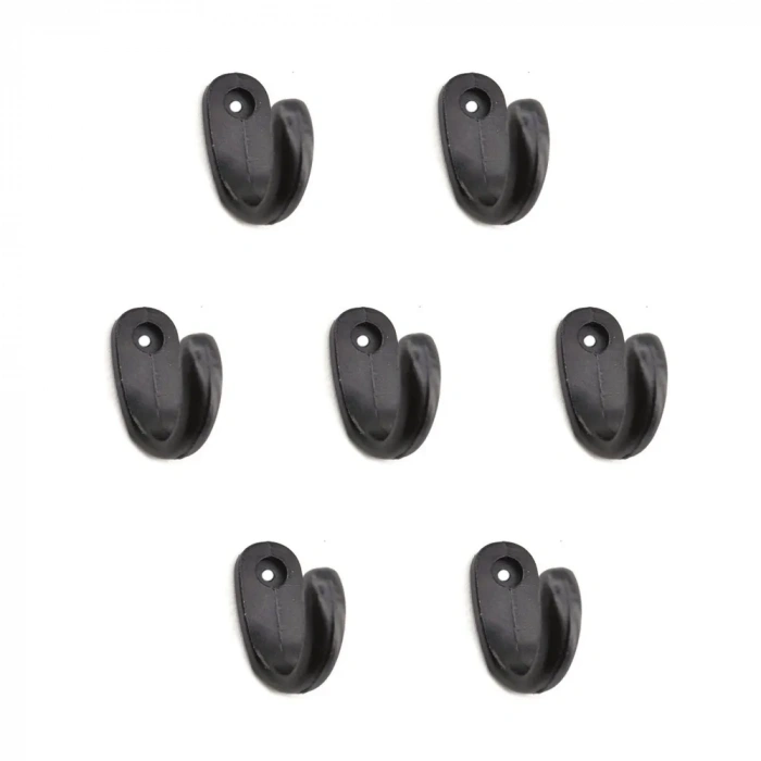Büyük Tekli Fincan Askı, Dekor Askısı - Siyah, 100 Adet, 12x23x30 Mm