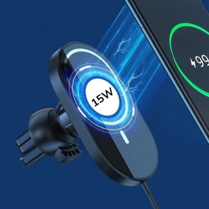 ® 15w Mıknatıslı Takılabilen Hızlı Şarj Tüm Cihaz Ve Araçlara Uyumlu Araç İçi Şarj Cihazı