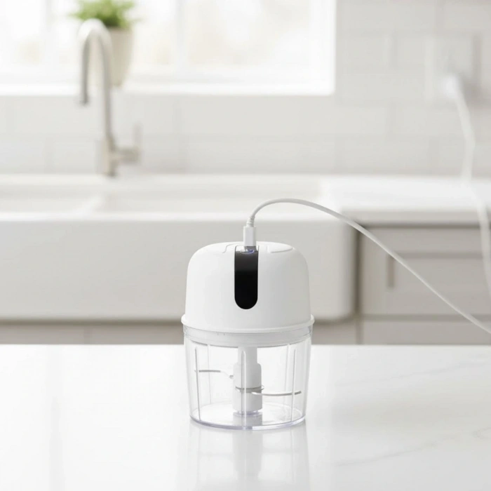 280ml Şarjlı Taşınabilir,Pratik,Kolay Temizlenebilen Hızlı Sessiz Kablosuz USB ile Şarj Olabilen Mini Mutfak Doğrayıcısı