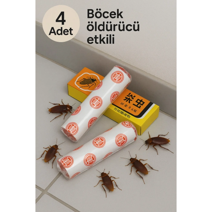 Byhodi 4 Adet Haşere Tebeşiri - Böcek Önleyici Tebeşir - Etkili Hamam Böceği ve Karınca Kovucu (599599)