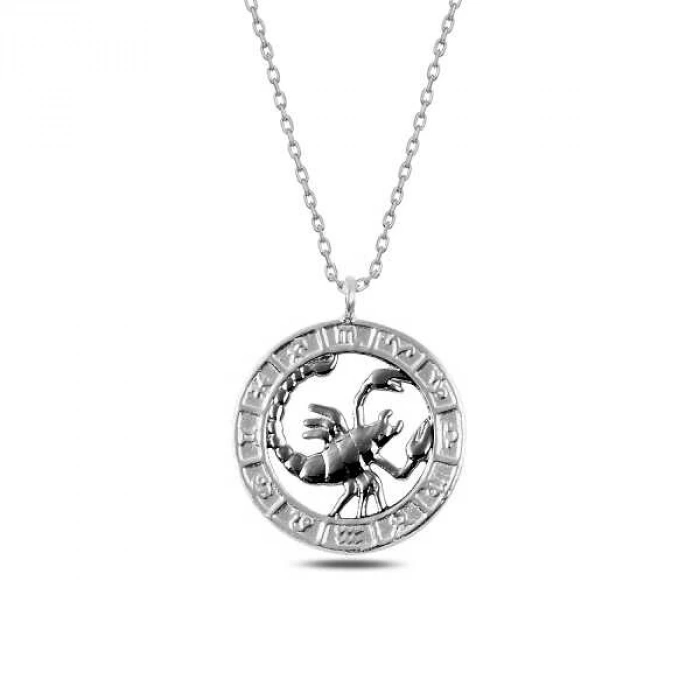 Byhodi 925 Ayar ​​Gümüş Akrep Burcu Kolye T4993 (599599)