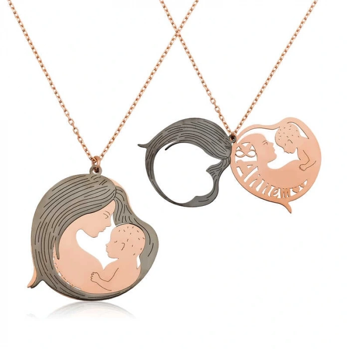 Byhodi 925 Ayar Gümüş Anne ve Bebek Gümüş Kolye PT26109157 (599599)