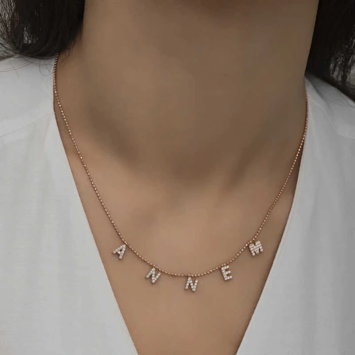 ​925 Ayar Gümüş Annem Yazılı Bayan Gümüş Kolye T6321 (599599)