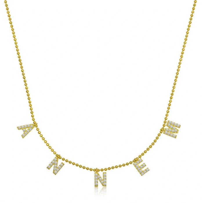 ​925 Ayar Gümüş Annem Yazılı Bayan Gümüş Kolye T6323 (599599)