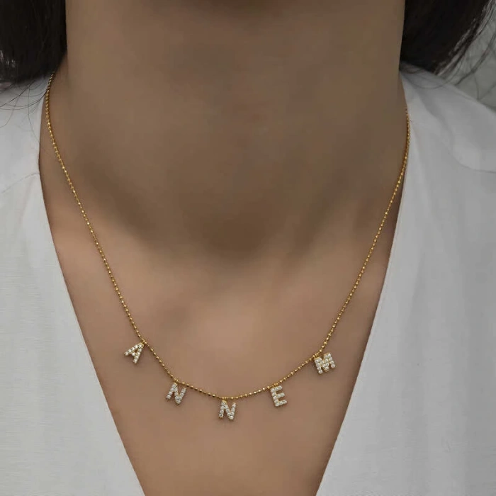 ​925 Ayar Gümüş Annem Yazılı Bayan Gümüş Kolye T6323 (599599)