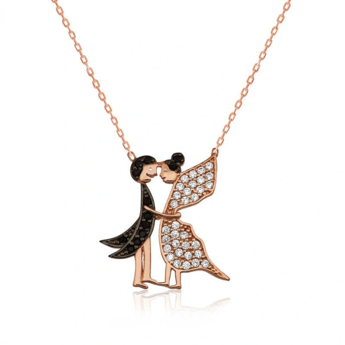 Byhodi 925 Ayar Gümüş Aşık Kelebekler Kadın Gümüş Kolye PT2610669 (599599)