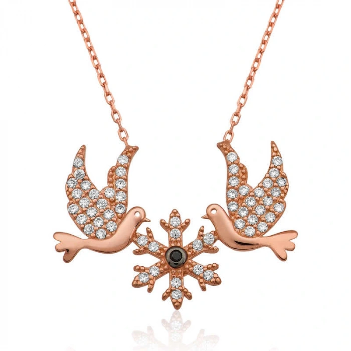 925 Ayar Gümüş Aşk Kuşları Kadın Gümüş Kolye PT2610867 (599599)