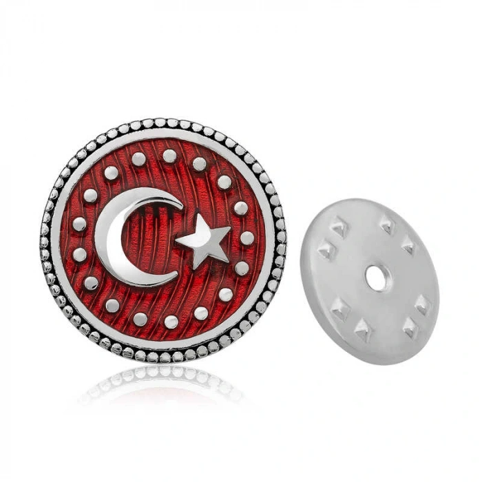 Byhodi 925 Ayar Gümüş Ay Yıldız Rozet T4373 (599599)