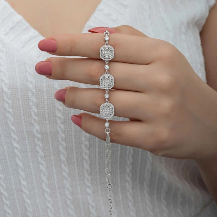 Byhodi 925 Ayar Gümüş Baget Kadın Bileklik T8494 (599599)