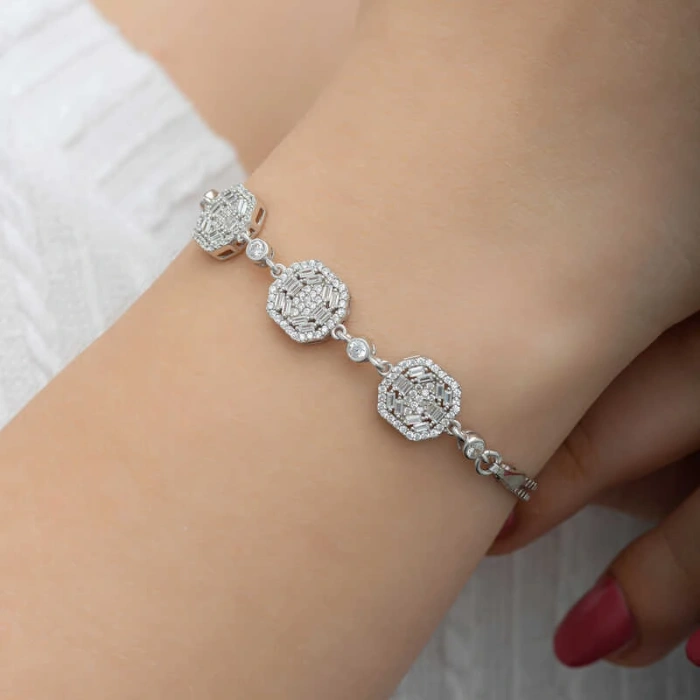 Byhodi 925 Ayar Gümüş Baget Kadın Bileklik T8494 (599599)